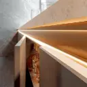 Concealed Handle for single open base cabinat with light