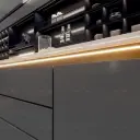 Concealed Handle for dual open base cabinat with light