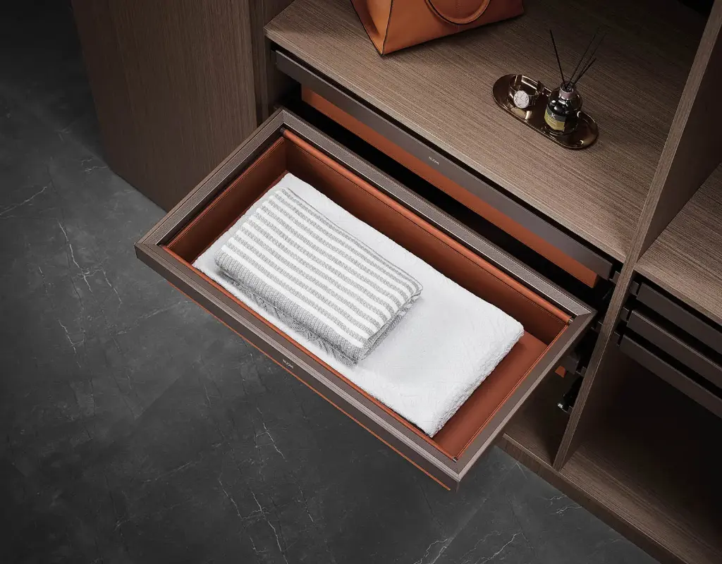Soft Close Leather Basket